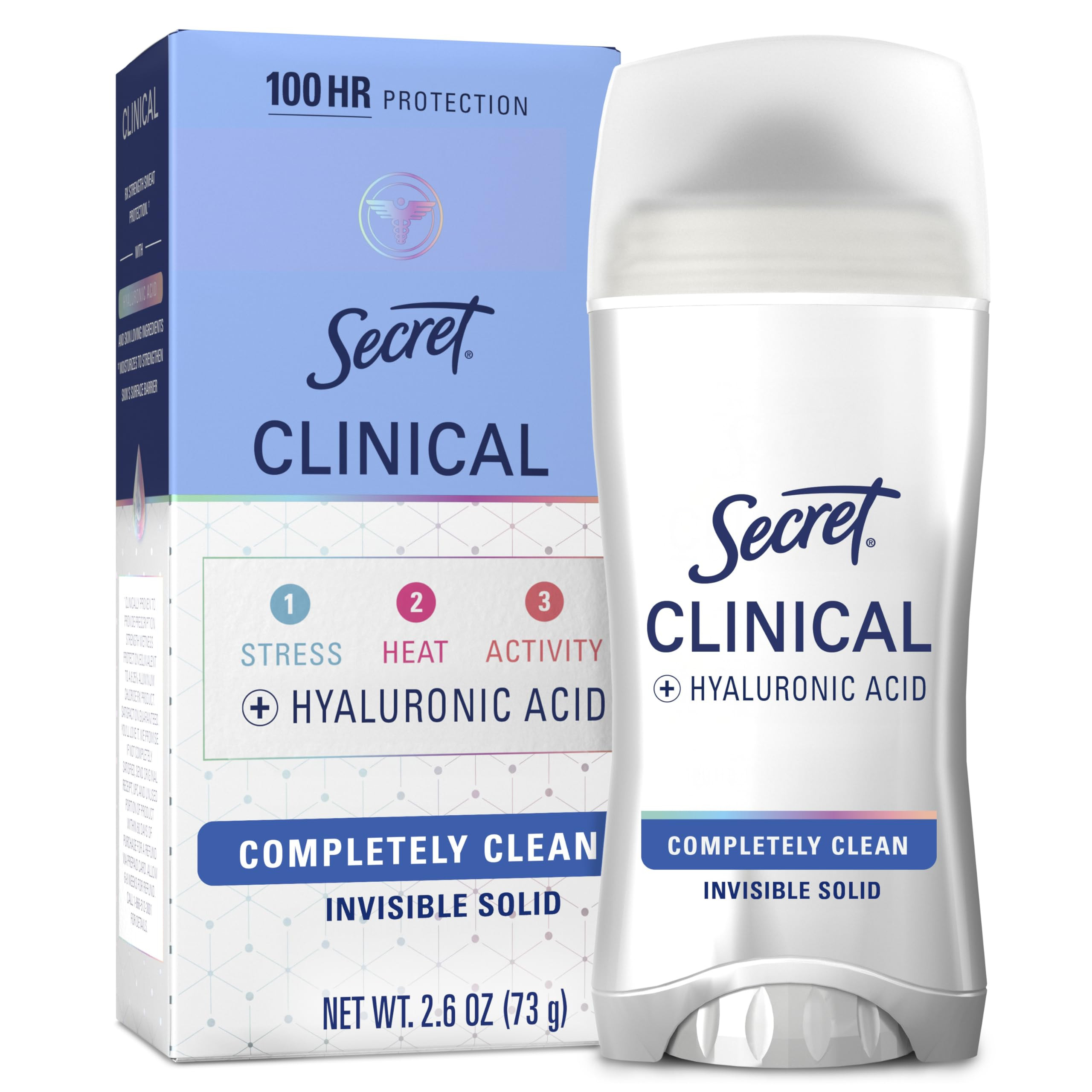 Secret Clinical Strength Antiperspirant Deodorant for Women, 100hr Sweat & Odor Protection, 3X St... | Amazon (US)