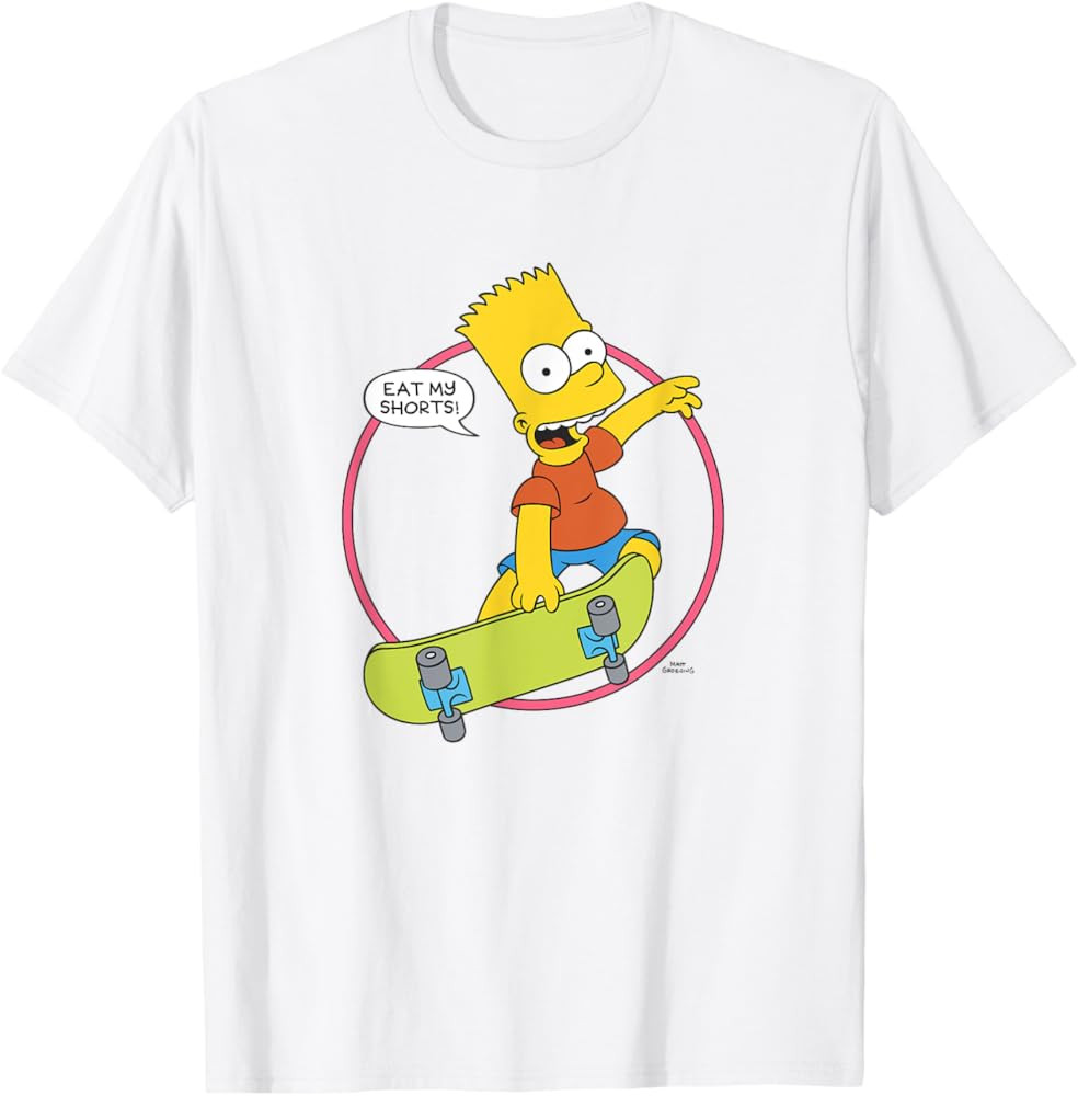 The Simpsons Bart Simpson Eat My Shorts T-Shirt | Amazon (US)