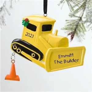 Little Bulldozer<sup>©</sup> Personalized Ornament | Personalization Mall