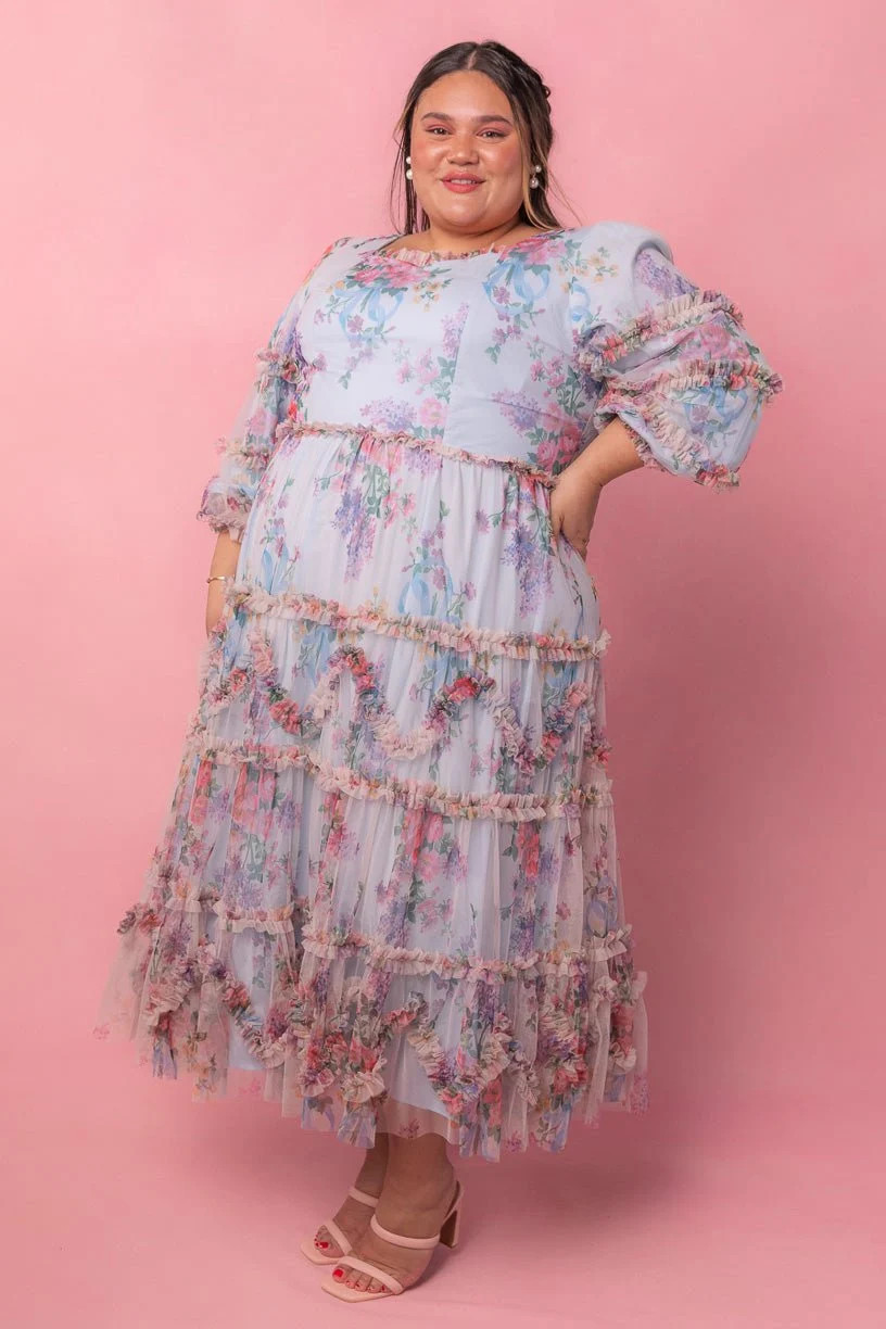 Catherine Dress in Blue Floral | Ivy City Co