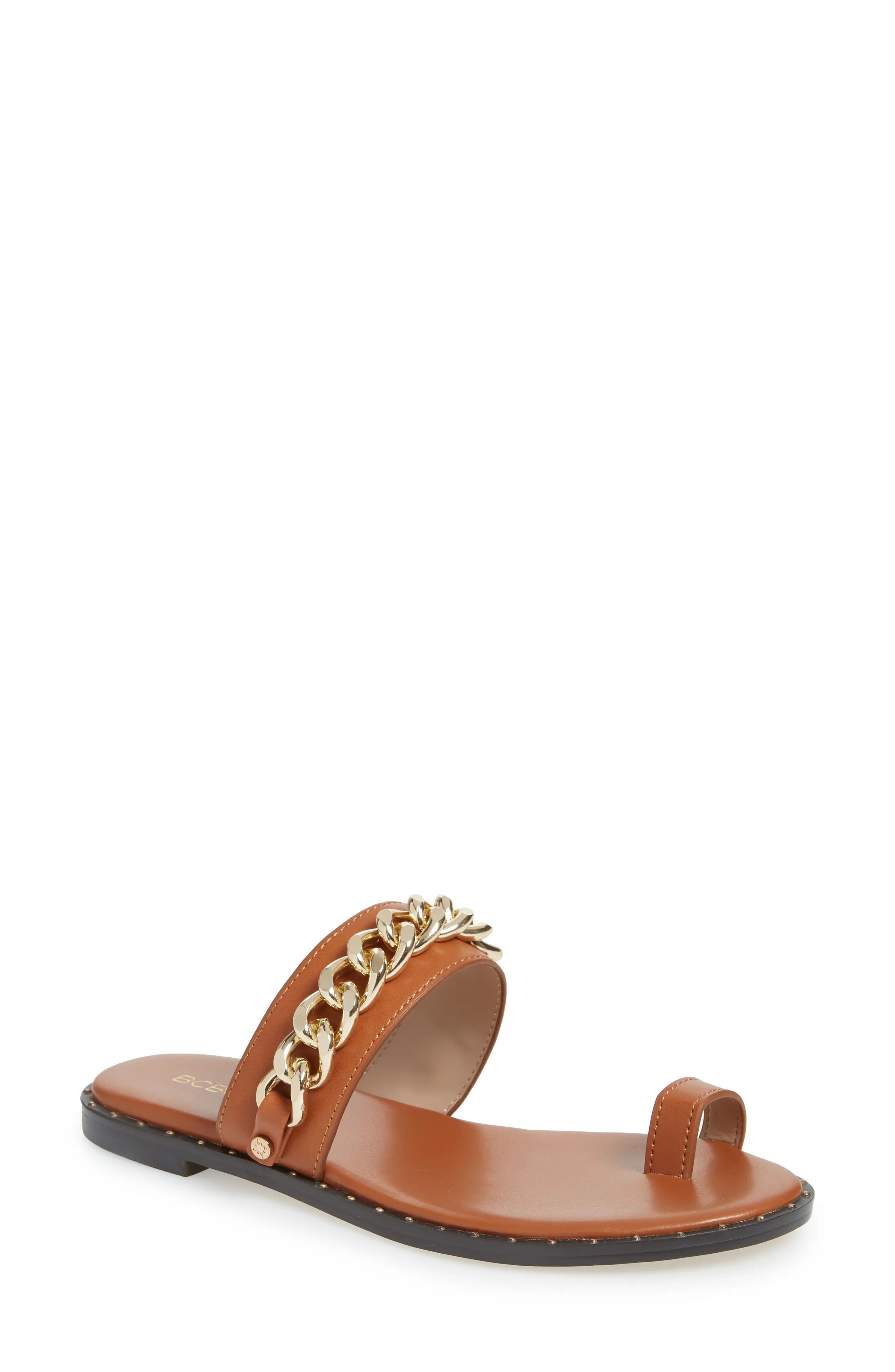 Women's Bcbg Zola Chain Slide Sandal, Size 5 M - Brown | Nordstrom