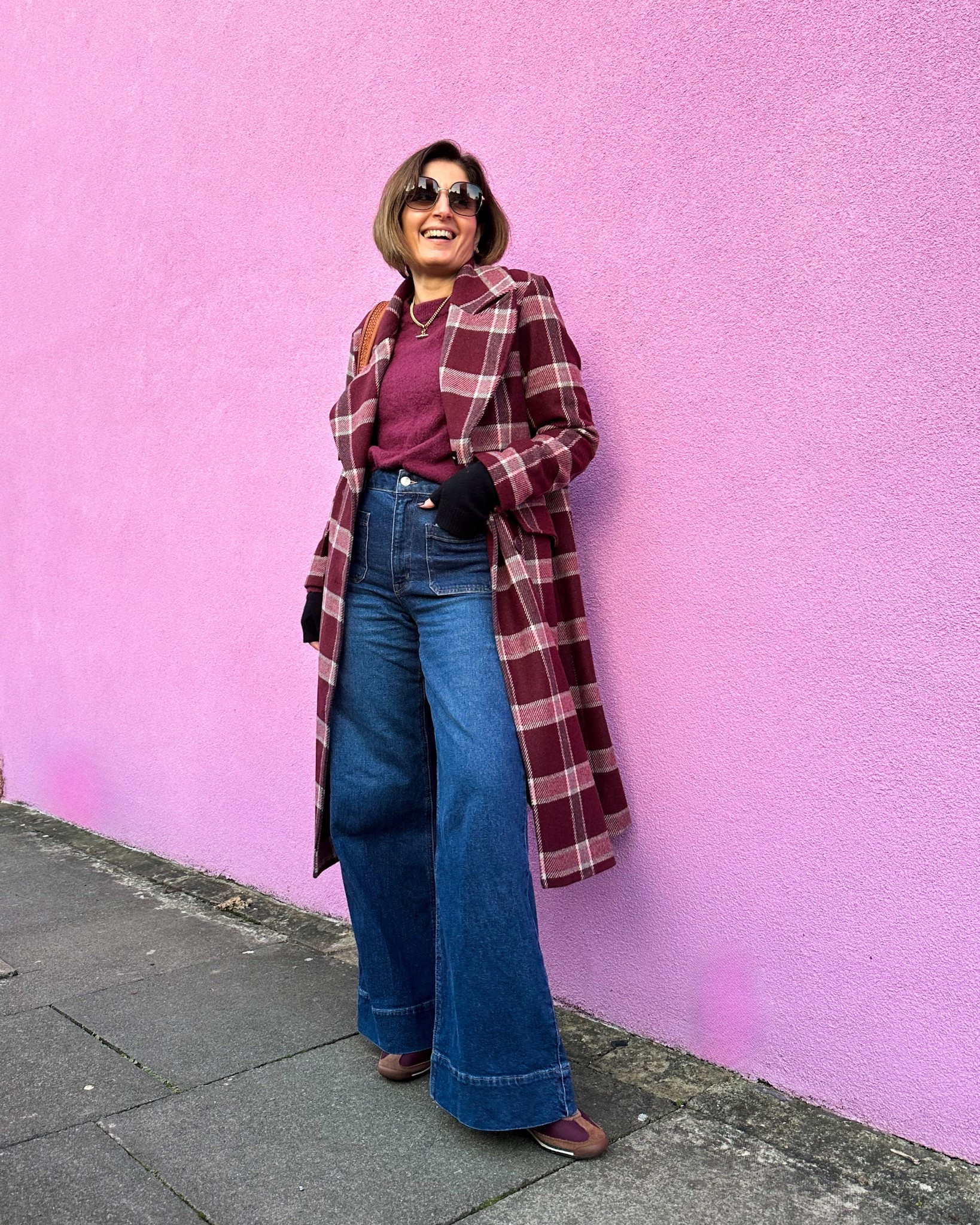 Love this coat. Wearing the size 10 - so cosy as it’s made from wool & love the burgundy & pink checks  

#LTKfestive #LTKuk #LTKwinter