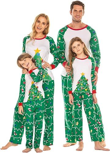 Ekouaer Matching Family Christmas Pajamas Set Long Sleeve Pjs Cotton Holiday Sleepwear 2 Piece Sl... | Amazon (US)