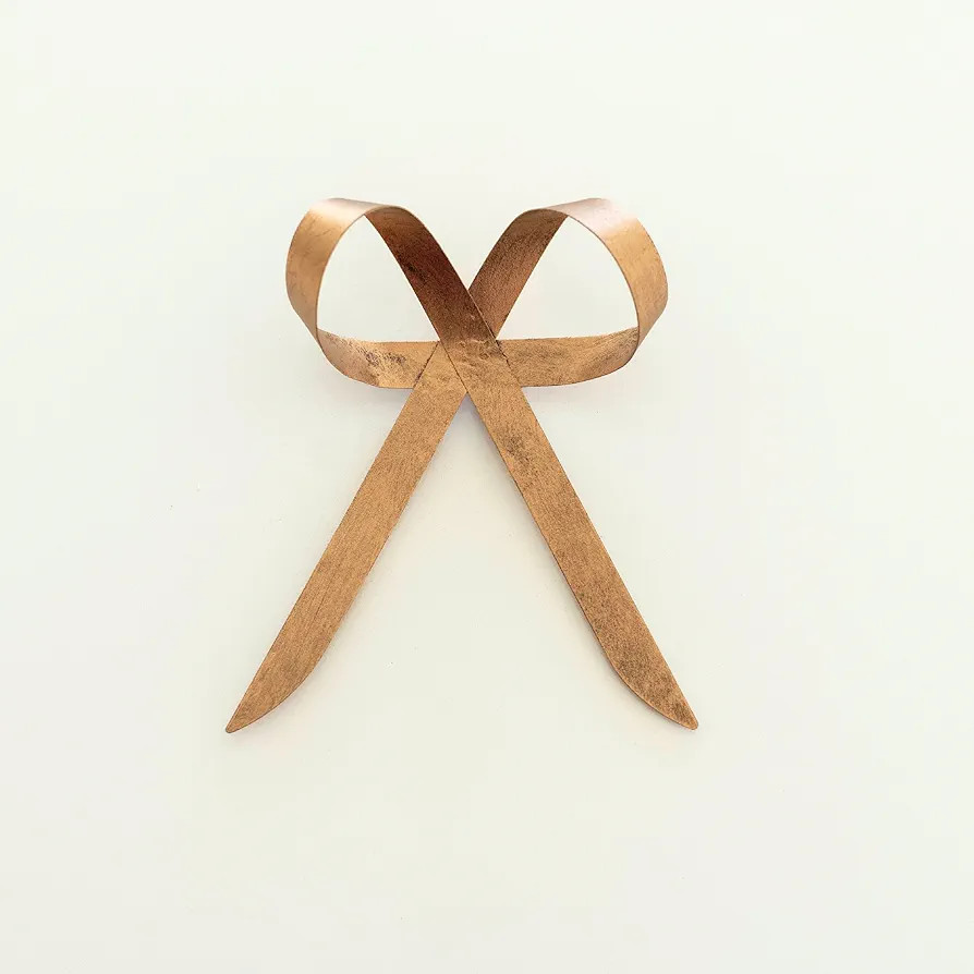 Rool Christmas Ornaments Gold Metal Bow Brass Bow Christmas Tree Decorations 1 Brass Bow Ornament... | Amazon (US)