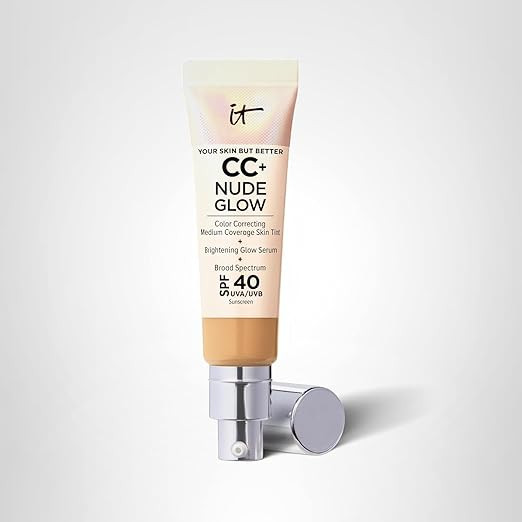 IT Cosmetics CC+ Nude Glow - Medium Coverage Foundation with SPF 40 & Brightening Glow Serum, Lig... | Amazon (US)