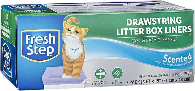 Fresh Step Drawstring Cat Litter Box Liners | Amazon (US)