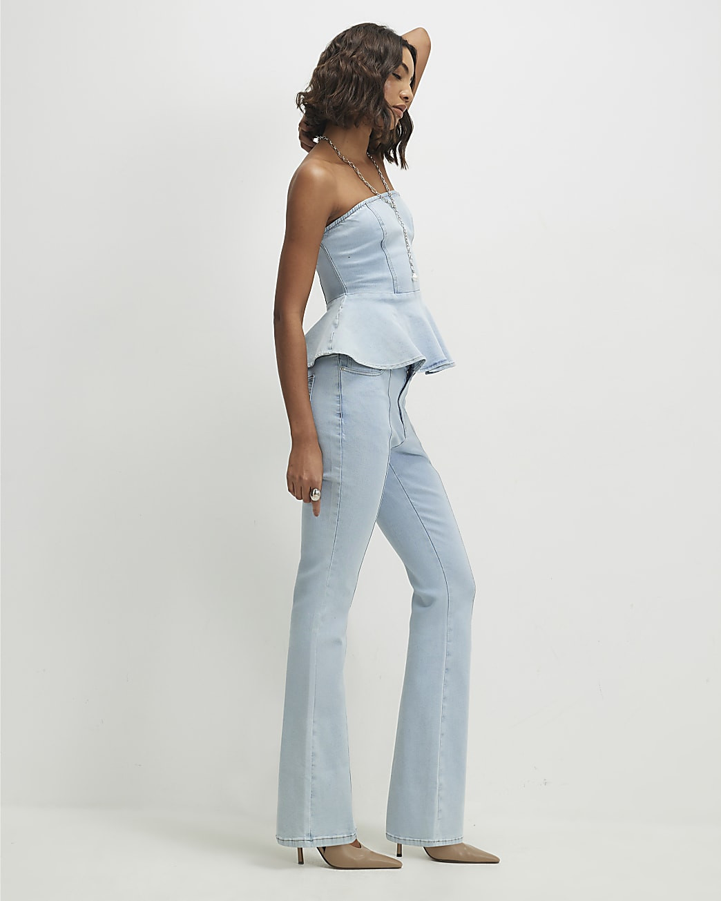 Blue Bootcut Seamed Jeans | River Island UK & IE