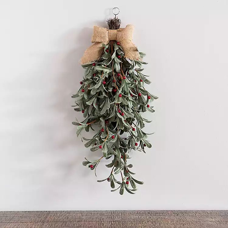 Mistletoe Teardrop Swag | Kirkland's Home