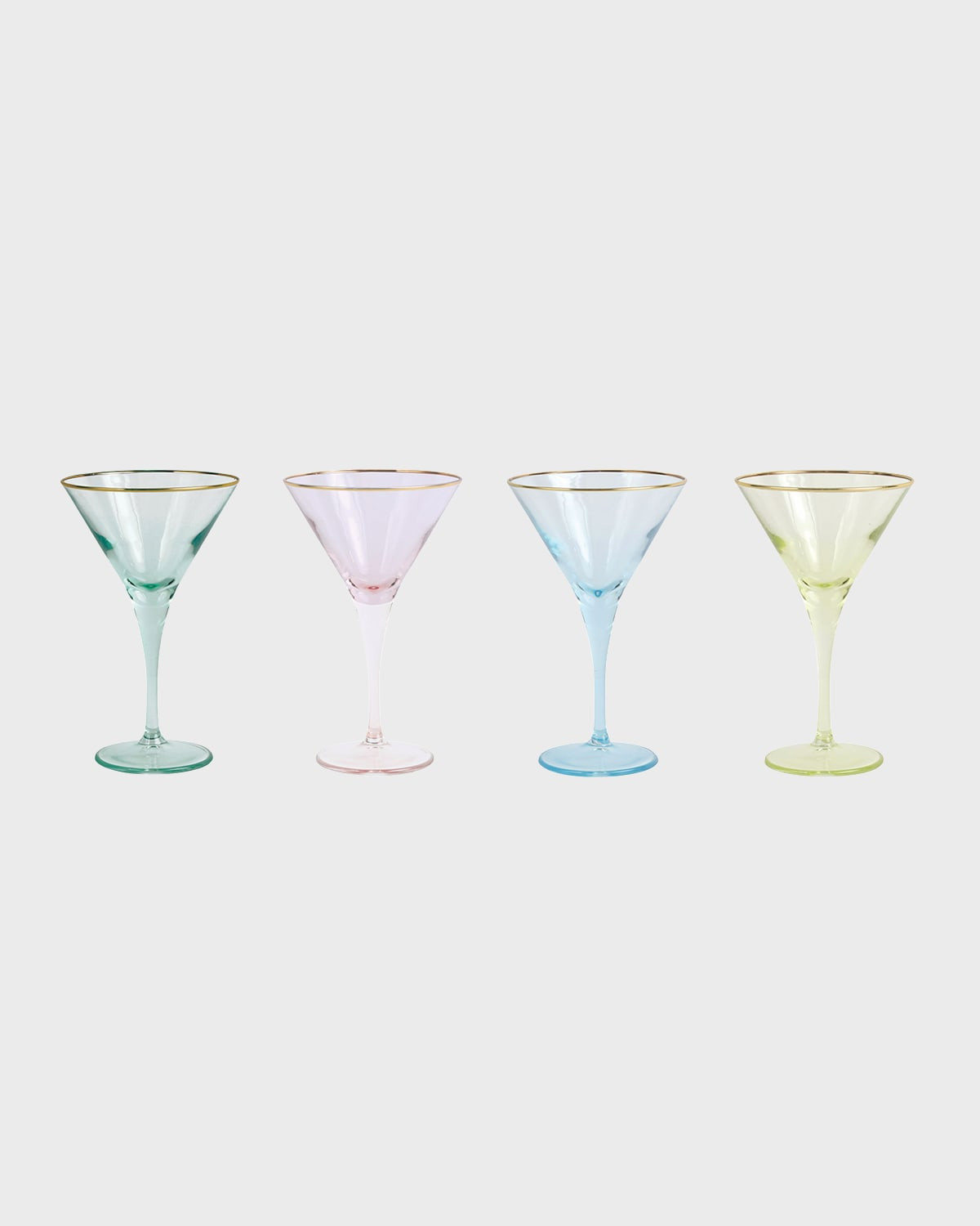 Rainbow Assorted Martini Glasses, Set of 4 | Horchow