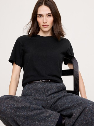 Cotton Slub Boyfriend T-Shirt | Banana Republic (US)