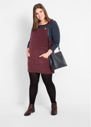 Umstands-Cord-Latzkleid | Bonprix DE