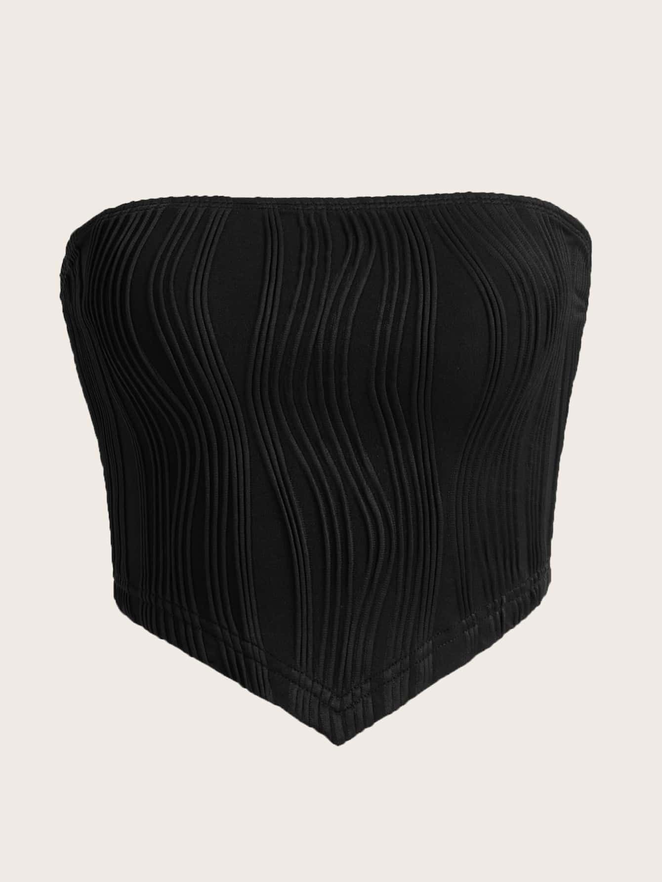 SHEIN EZwear Plus Solid Bandana Hem Tube Top | SHEIN