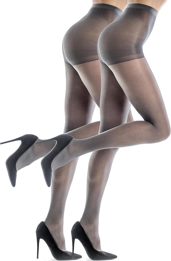 Silkies Women's Control Top Pantyhose with Run Resistant, Light Support Legs (2 Pair Pack) | Amazon (US)