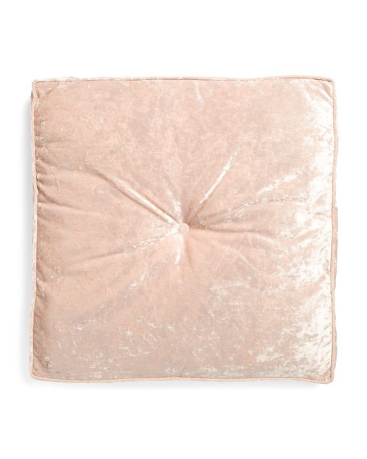 30x30 Tufted Square Velvet Floor Cushion | TJ Maxx