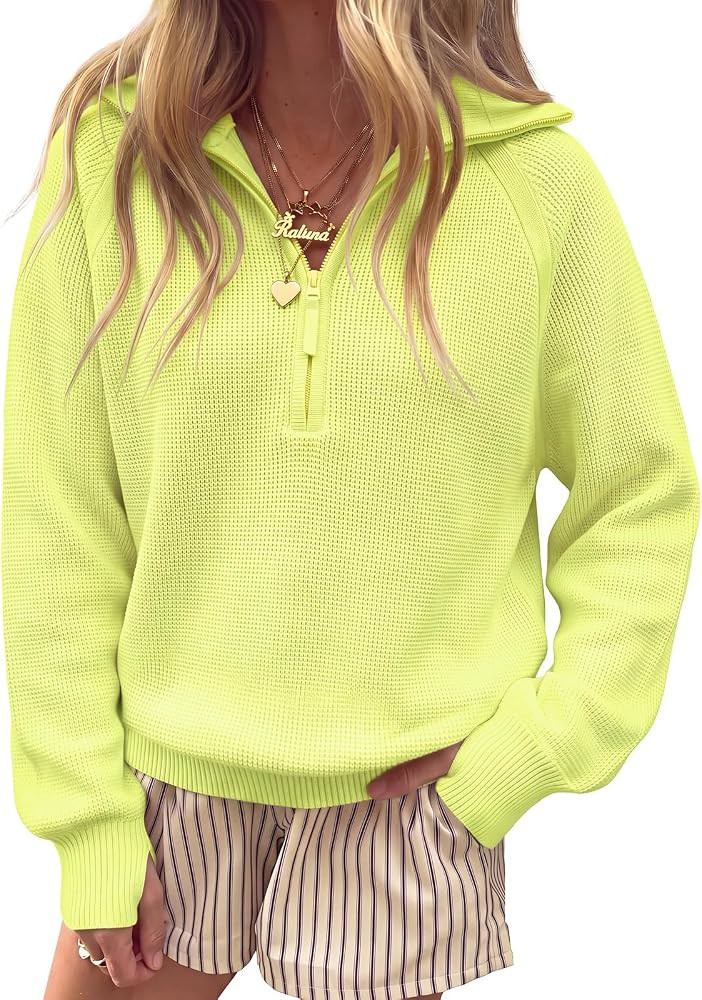 Women's Half Zip Sweater Long Sleeve Pullover | Amazon (US)