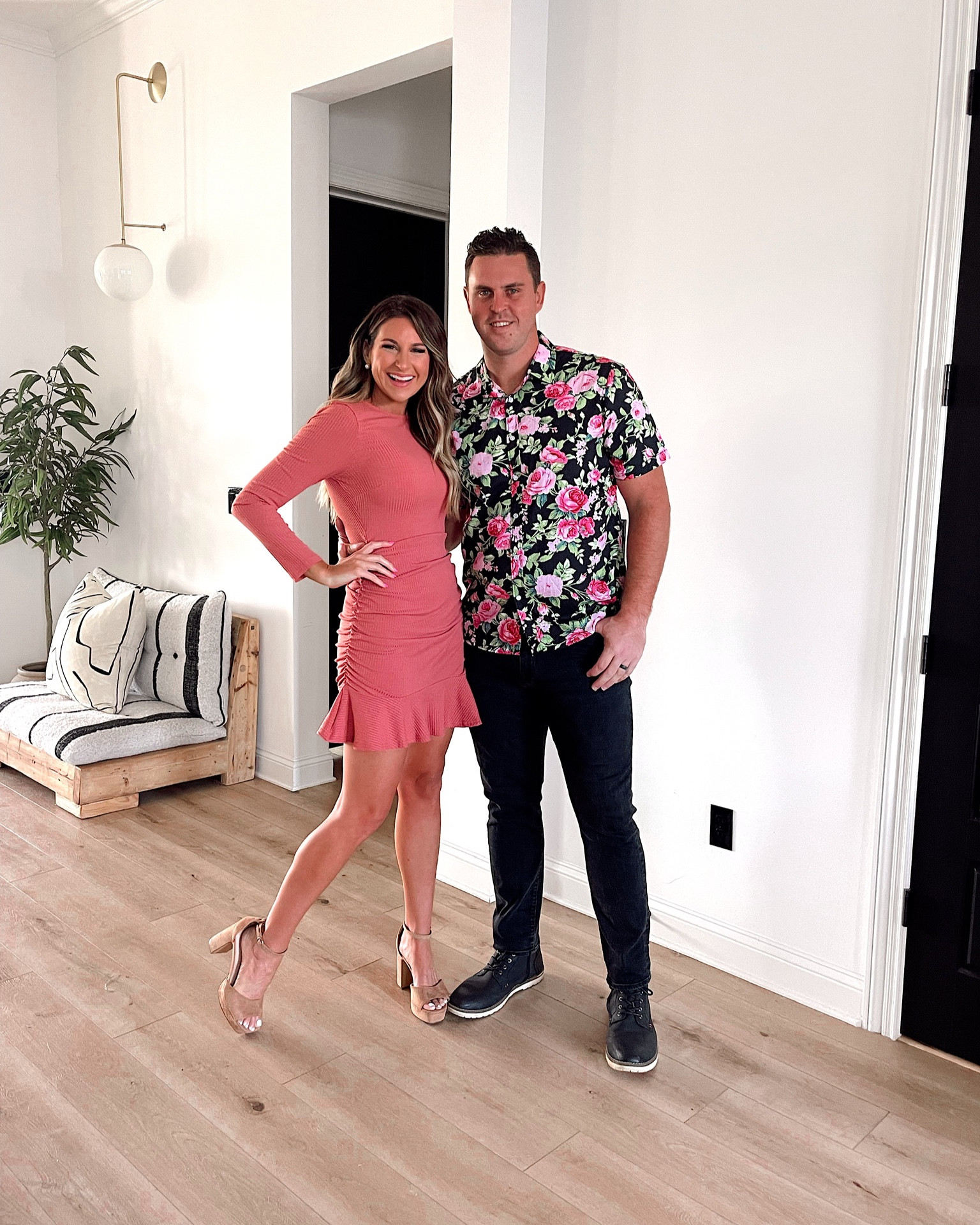 Danielle in a medium long sleeve ruffle hem bodycon dress & heels for spring from Amazon - all fits TTS.
Sean in his usual sizes - XL shirt and XL/36 pants from Amazon. 

#LTKstyletip #LTKunder50 #LTKmens