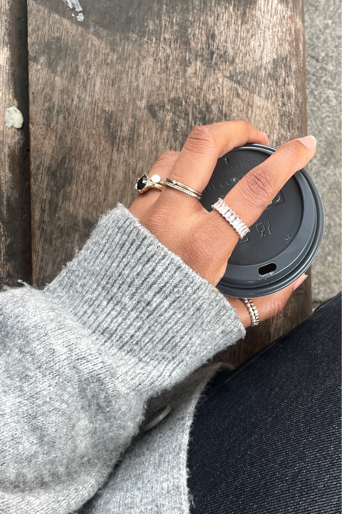Aesthetic stacking rings collection 