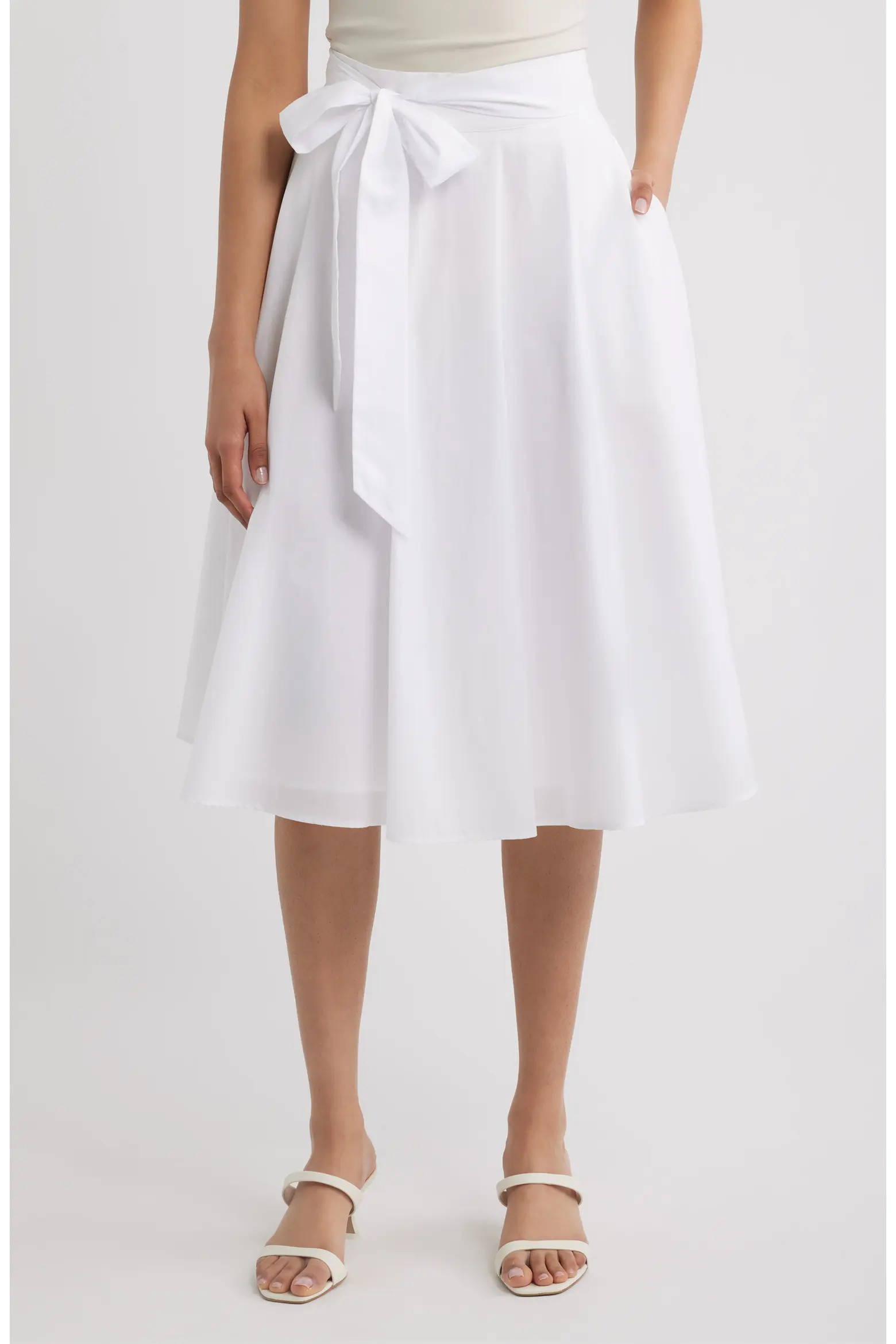 Tie Waist Midi Skirt (Women) | Nordstrom | Nordstrom