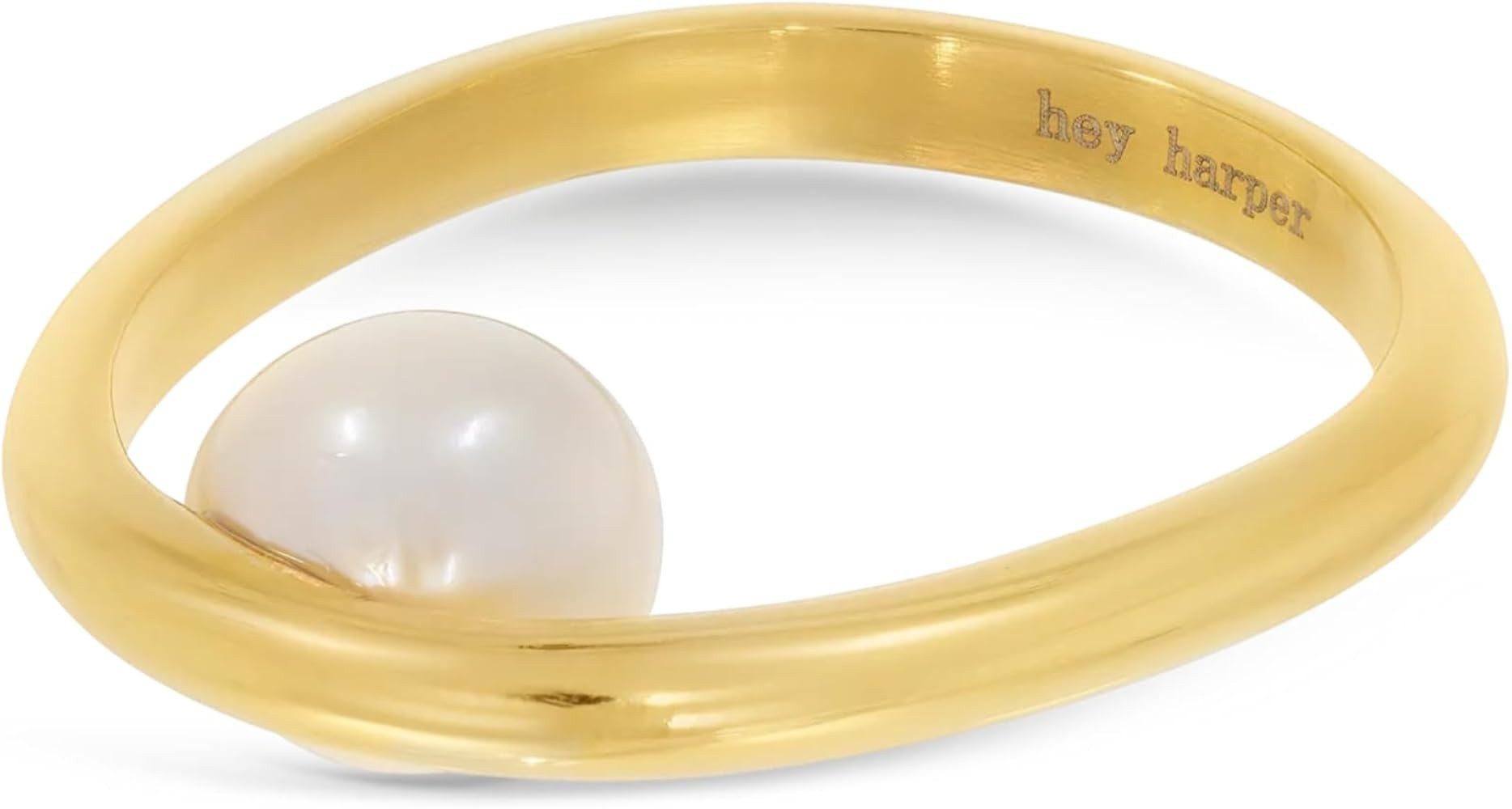 Hey Harper Gold Ring for Women - Gold Plated Stacking Waterproof & Sweatproof Jewerly Ring - Ever... | Amazon (US)