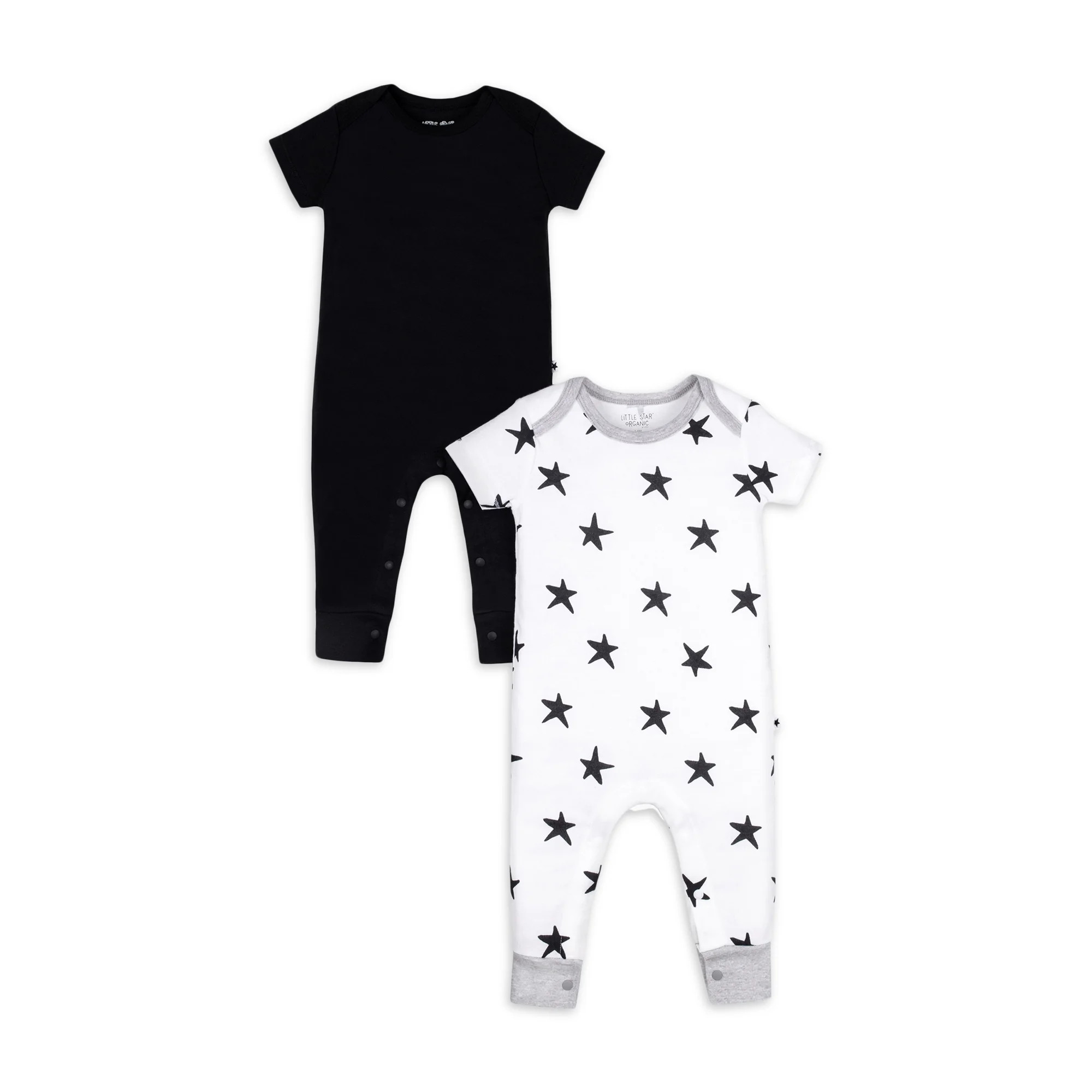 Little Star Baby Unisex 2 Pk Rompers, Size Newborn - 24 Months | Walmart (US)
