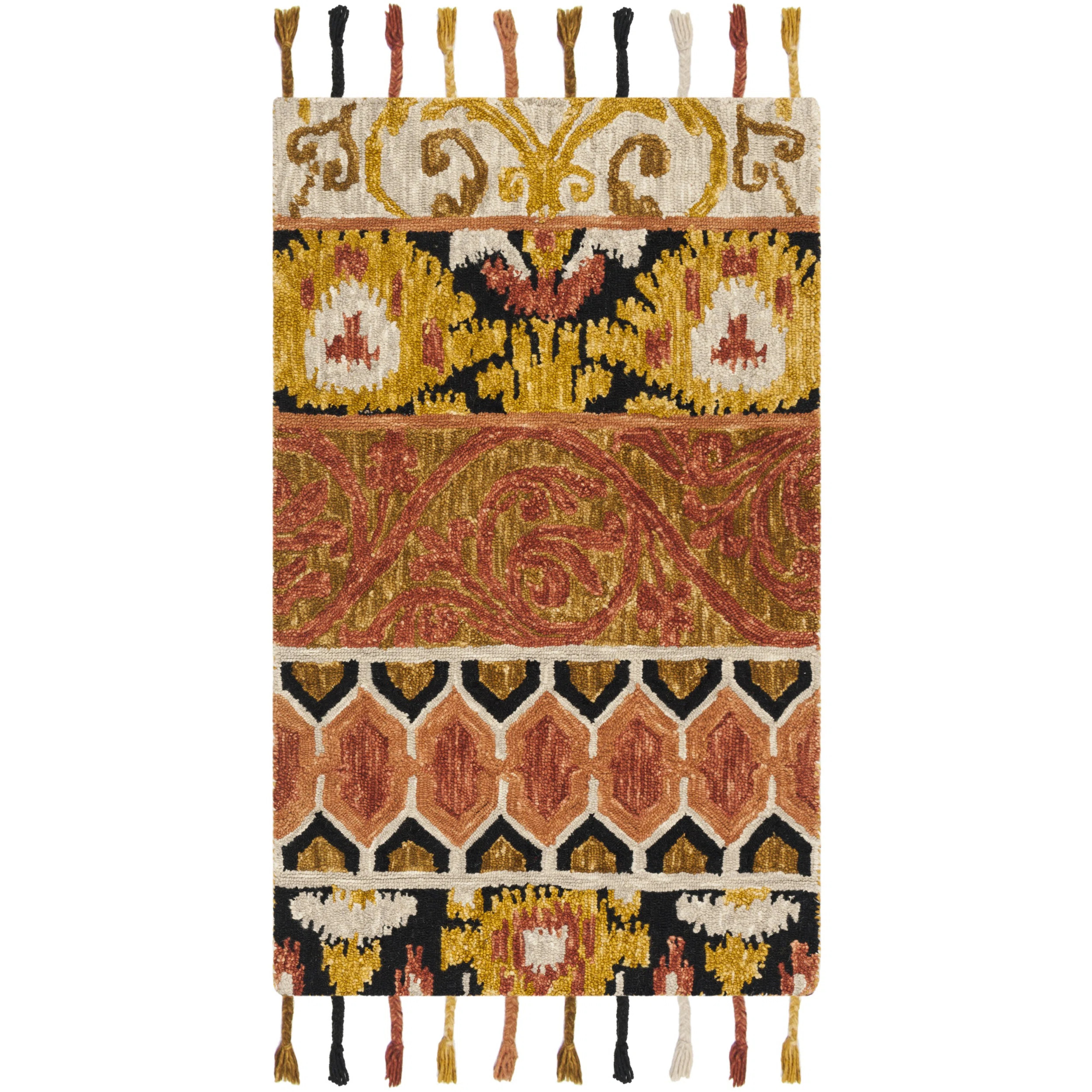 Niederanven Hand Hooked Wool Ikat Rug | Wayfair North America