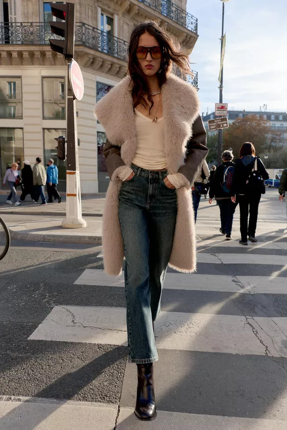 REVERSIBLE FAUX FUR DOUBLE-FACED COAT | Zara US