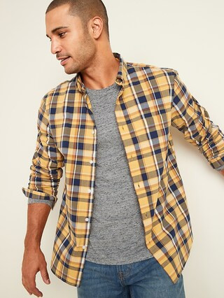Regular-Fit Built-In Flex Plaid Everyday Shirt for Men | Old Navy (US)