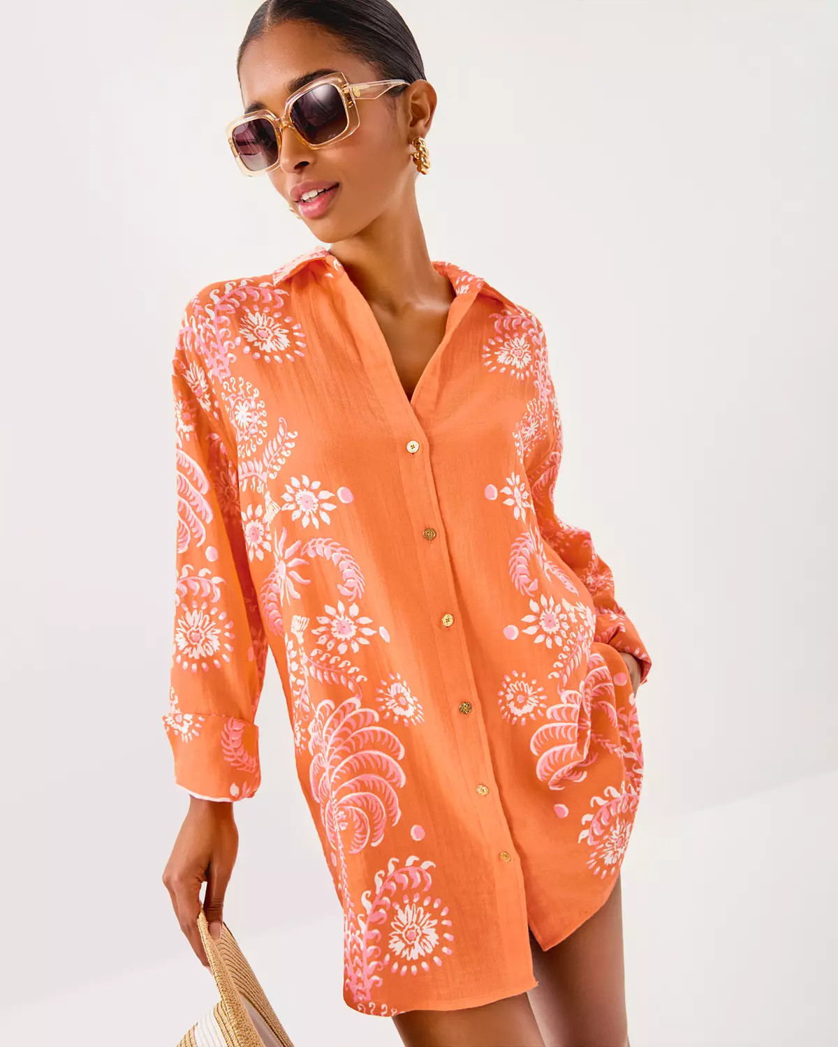 Kwitney Long Sleeve Cotton Cover-Up | Lilly Pulitzer