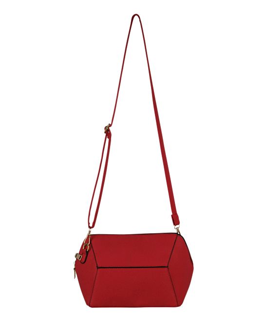 AR New York Women's Handbags Red - Red Hexagon Crossbody Bag | Zulily