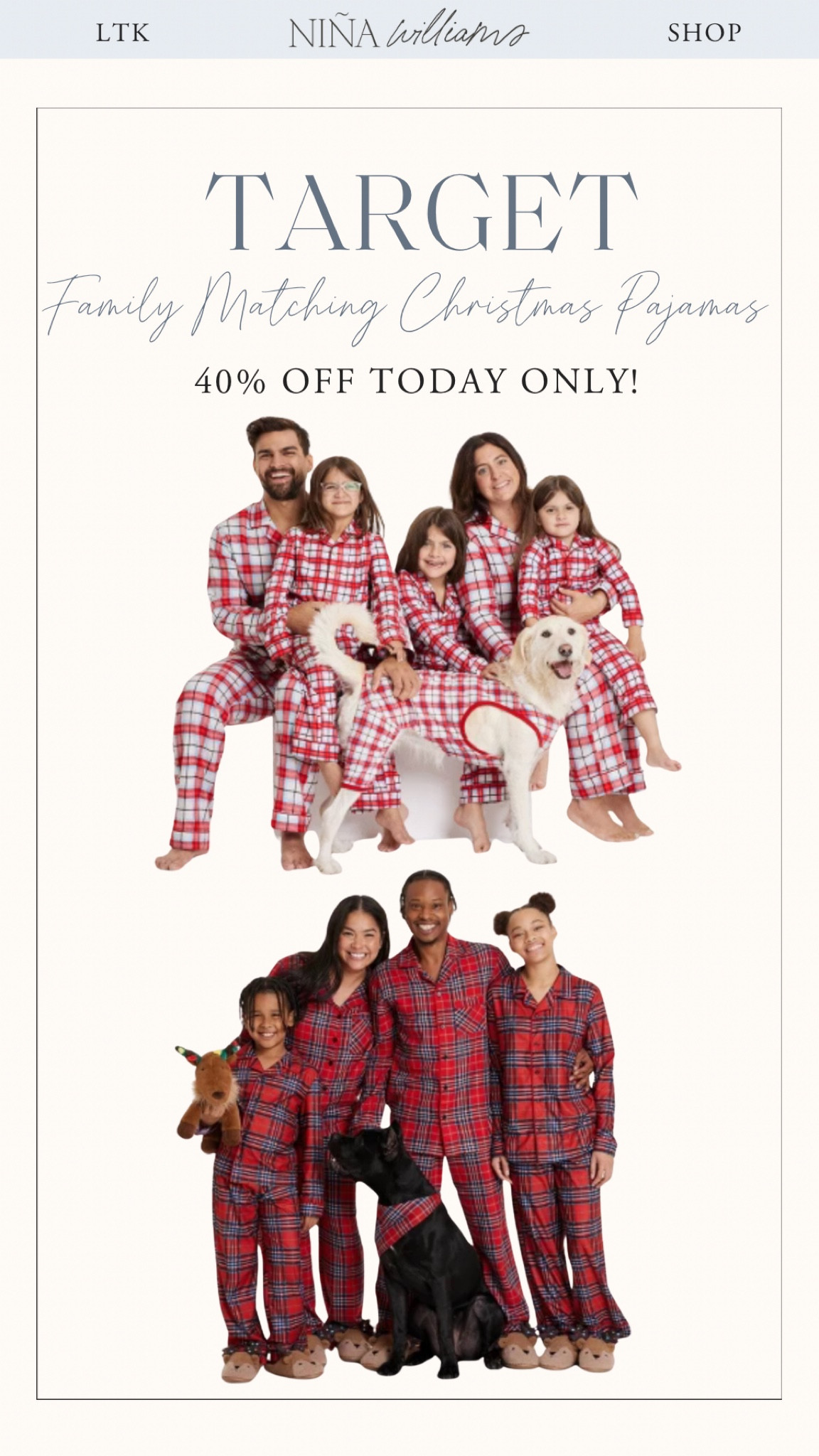 Target family Christmas Pajamas 40% off today only! Holiday pajamas - kids holiday pajamas sets - holiday pet pajamas

#LTKHoliday #LTKSaleAlert #LTKFindsUnder50