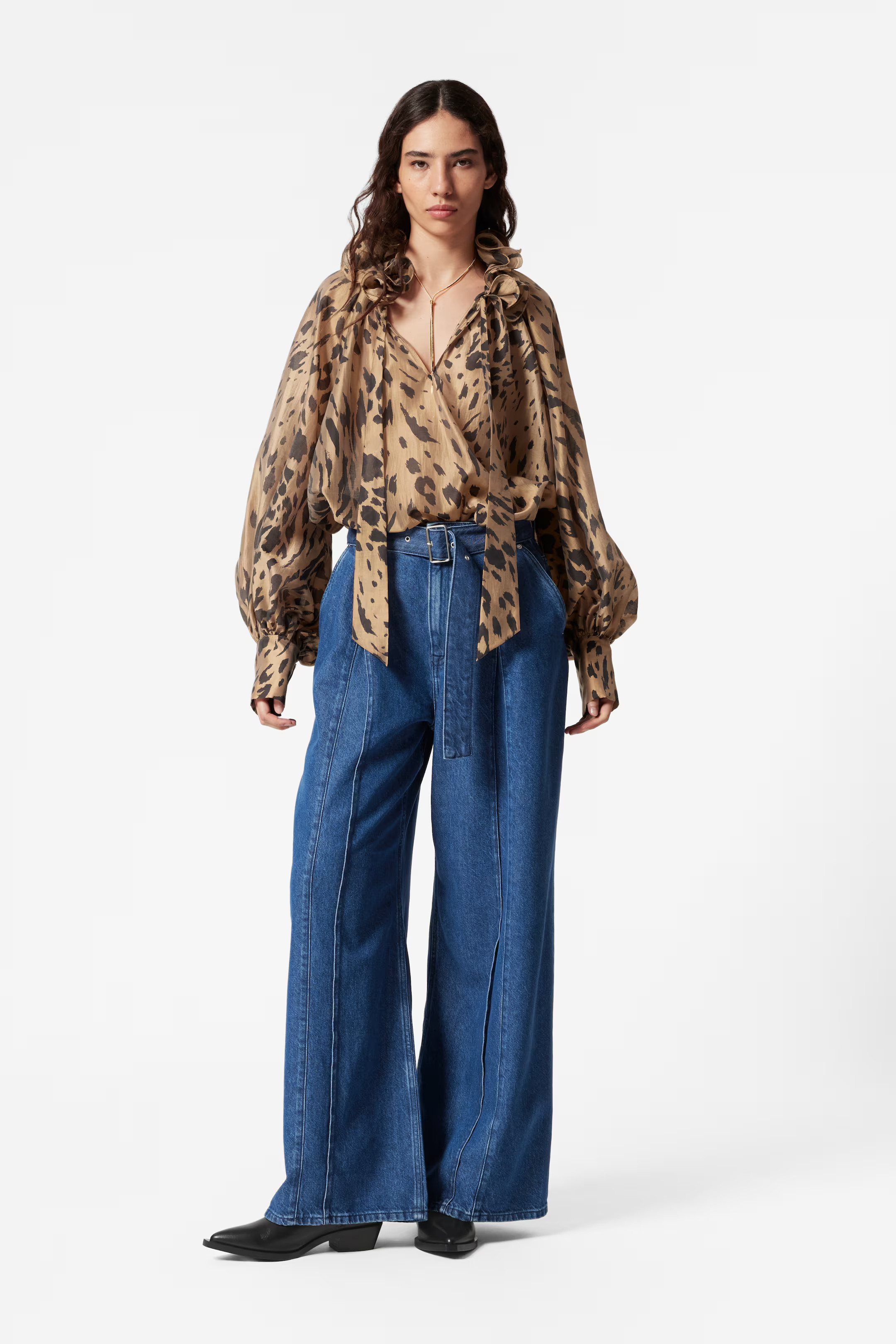 Ruffled Tie-Neck Blouse | H&M (UK, MY, IN, SG, PH, TW, HK)