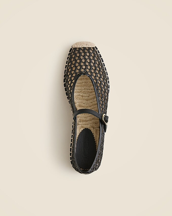 Made-in-Spain woven Mary Jane espadrille flats in faux raffia | J. Crew US