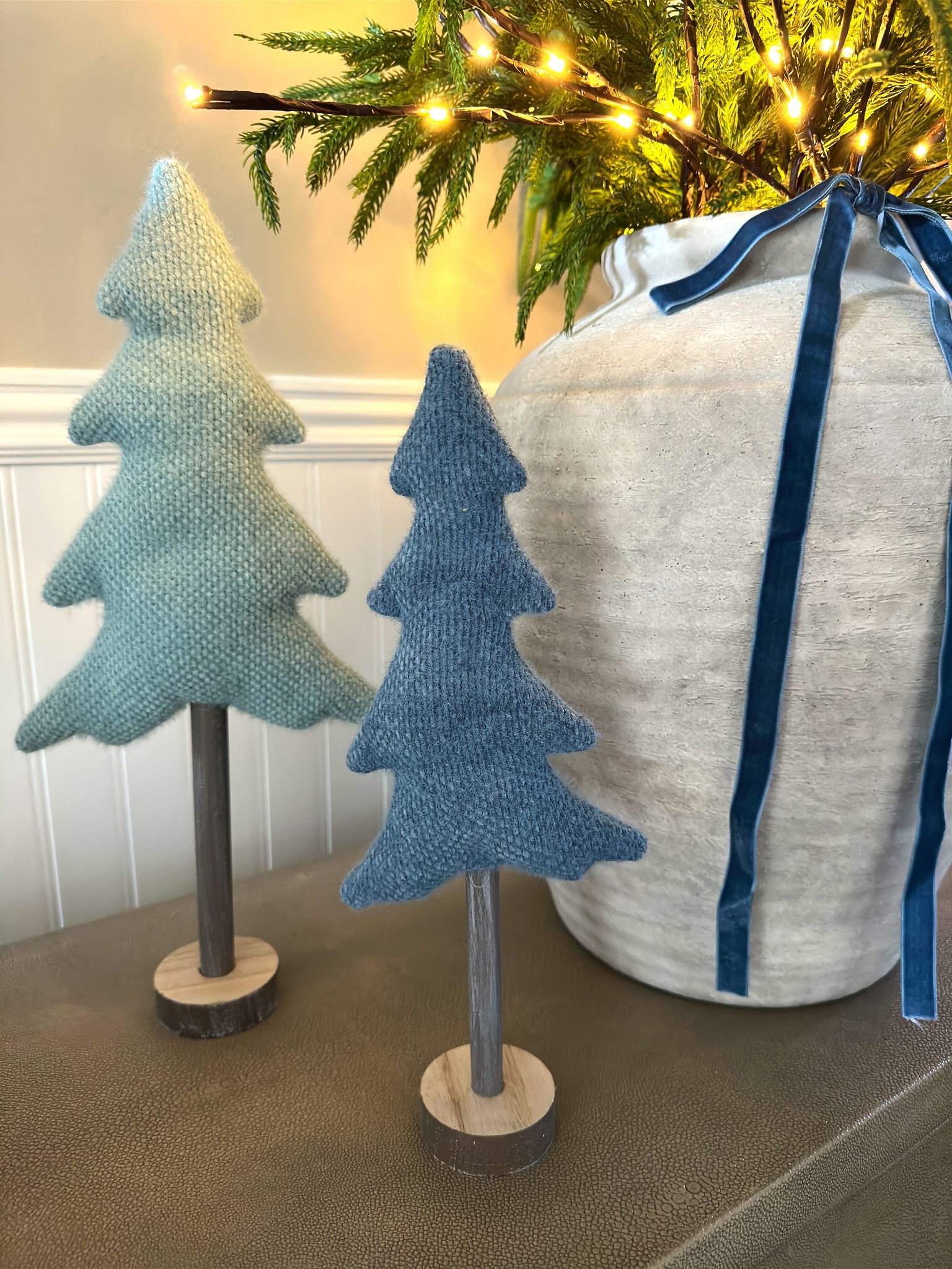 I love these cute fabric and wood trees.💙
#christmasdecor #fabrictrees

#LTKSeasonal #LTKFindsUnder50 #LTKHome