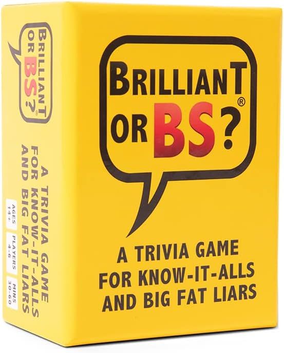 Brilliant or BS? | A Trivia Game for Know-It-Alls and Big Fat Liars | Fun Bluffing Trivia Game fo... | Amazon (US)