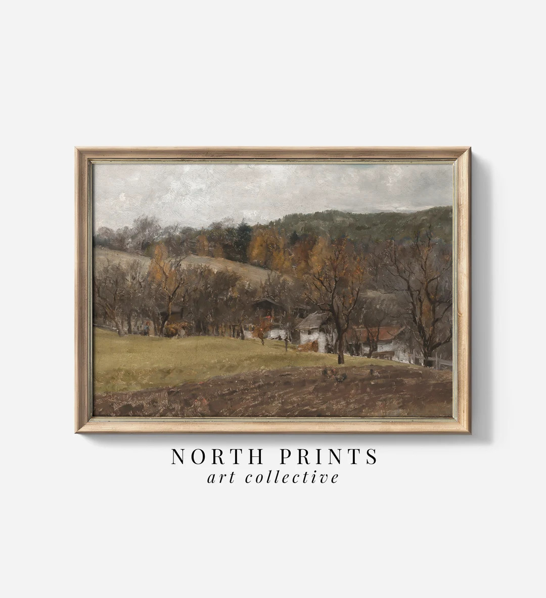 PRINTABLE Vintage Autumn Landscape Painting Fine Art Living - Etsy | Etsy (US)