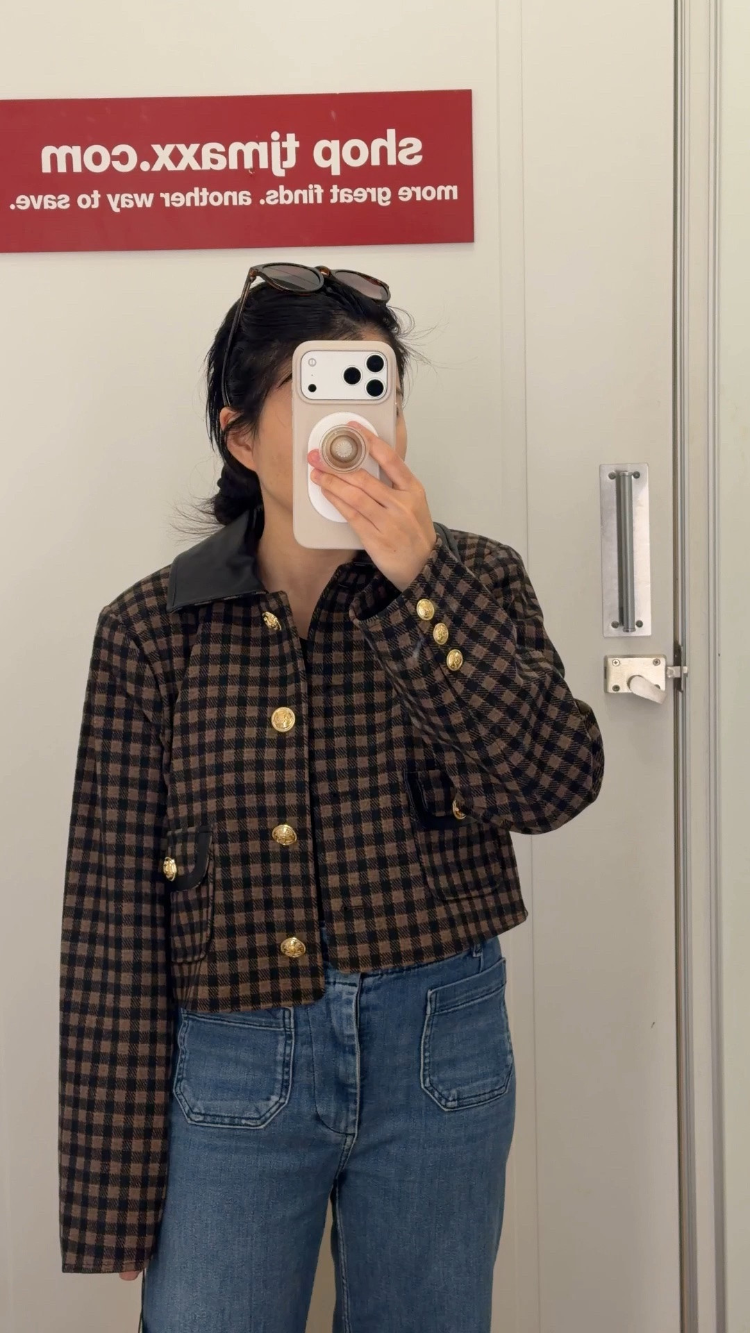 Fall jacket season is here! 🍁 This cropped barn coat from TJ Maxx & Marshalls is such a cute take on the classic plaid jacket with its brown and black check, faux leather trim, and polished gold-tone details. 🤎🖤The cropped fit gives it a fun, updated look that’s perfect for casual autumn outfits. 🍂 I’ve linked it along with more cute fall jackets in my LTK! ✨ @Marshalls @TJ Maxx #fallfashion #jacket #fallstyle

#LTKPetite #LTKootd #LTKSeasonal