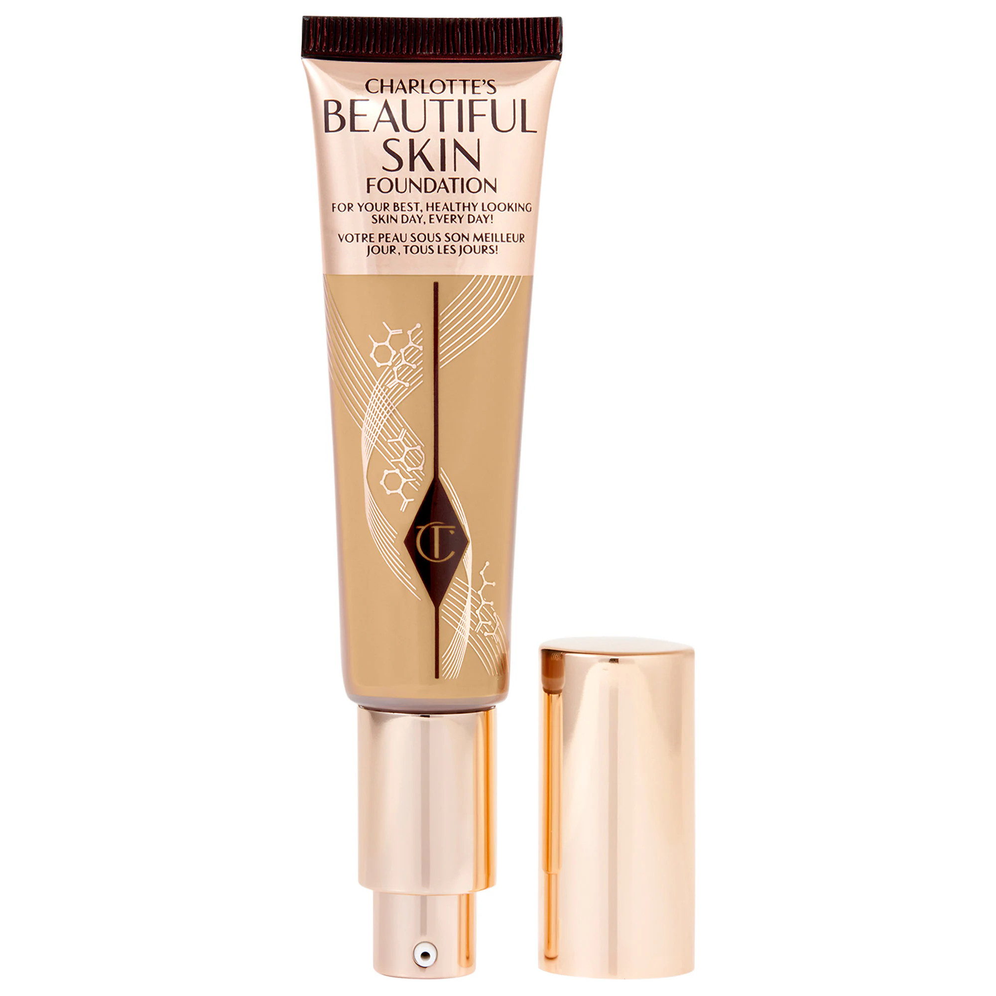 Charlotte Tilbury Beautiful Skin Medium Coverage Liquid Foundation with Hyaluronic Acid 7 Cool 1 oz/ | Sephora (US)