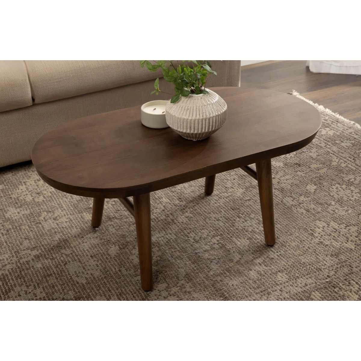 Wade Logan® Berenike Oval Living Room Coffee Table with Tapered Legs & Reviews | Wayfair | Wayfair North America
