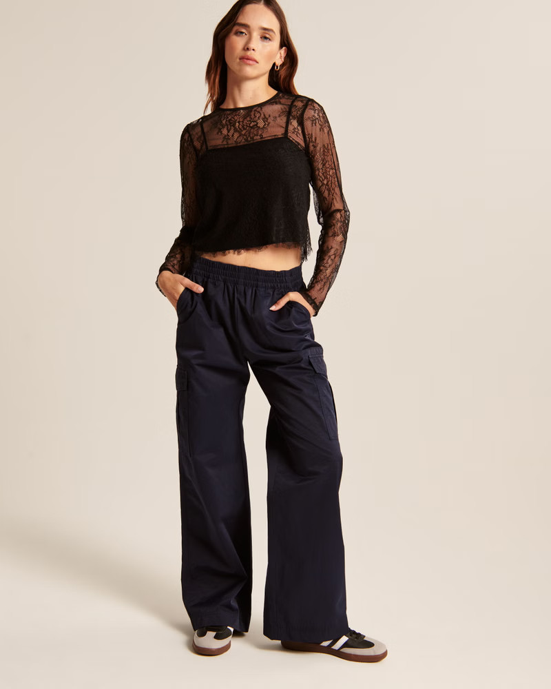 Wide Leg Cargo Pant | Abercrombie & Fitch (US)
