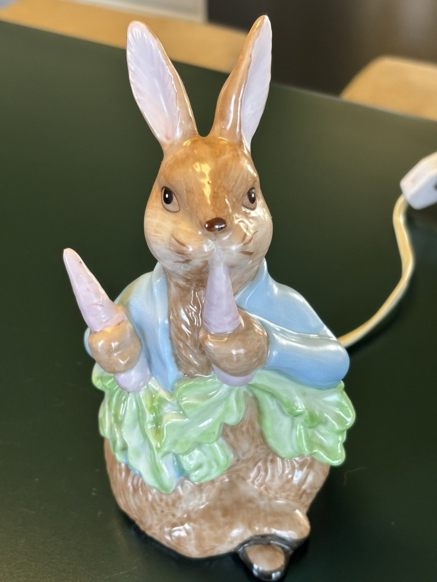 Peter Rabbit Beatrix Potter Collection Schmid Night Light 1989 Cord & Bulb 7" | eBay US