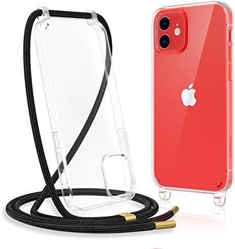 Caka Clear Case for iPhone 12/12 Pro, iPhone 12 12 Pro Case with Crossbody Strap Adjustable Neck ... | Amazon (US)
