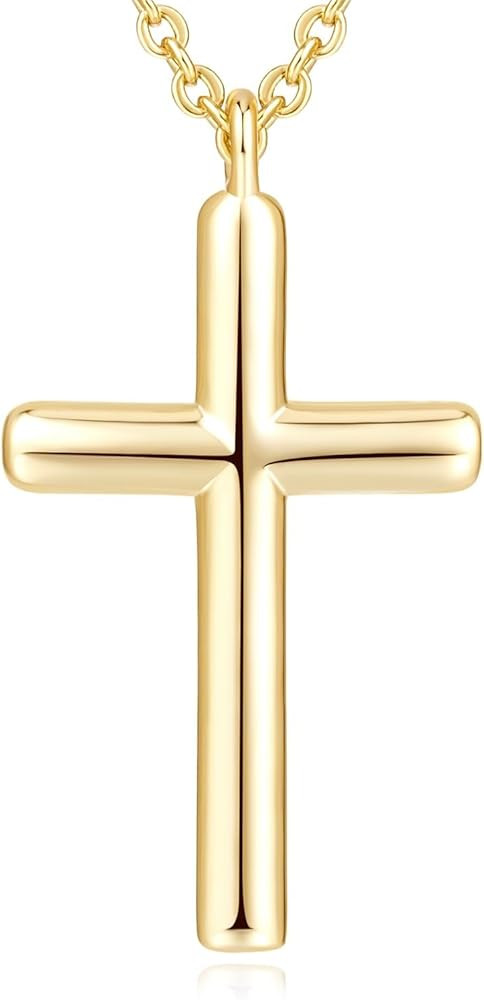 NEARLAND Cross Necklace for Women 14K Gold Cross Necklaces for Women Simple Gold Chain Faith Pend... | Amazon (US)