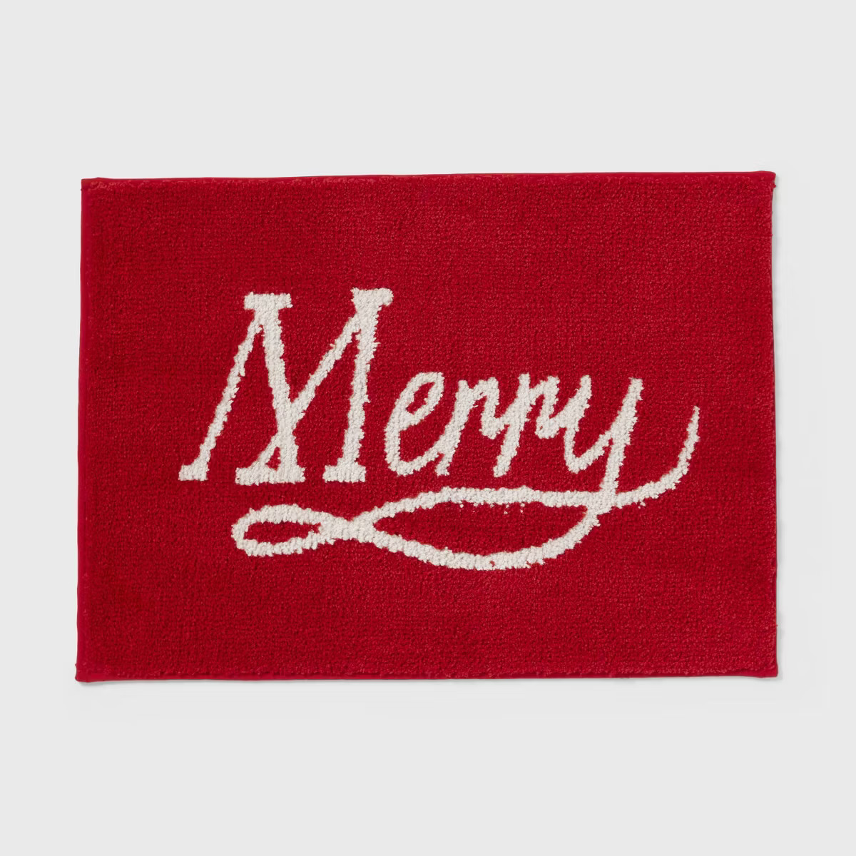 17"x24" Christmas 'Merry' Bath Rug Red - Wondershop™ | Target