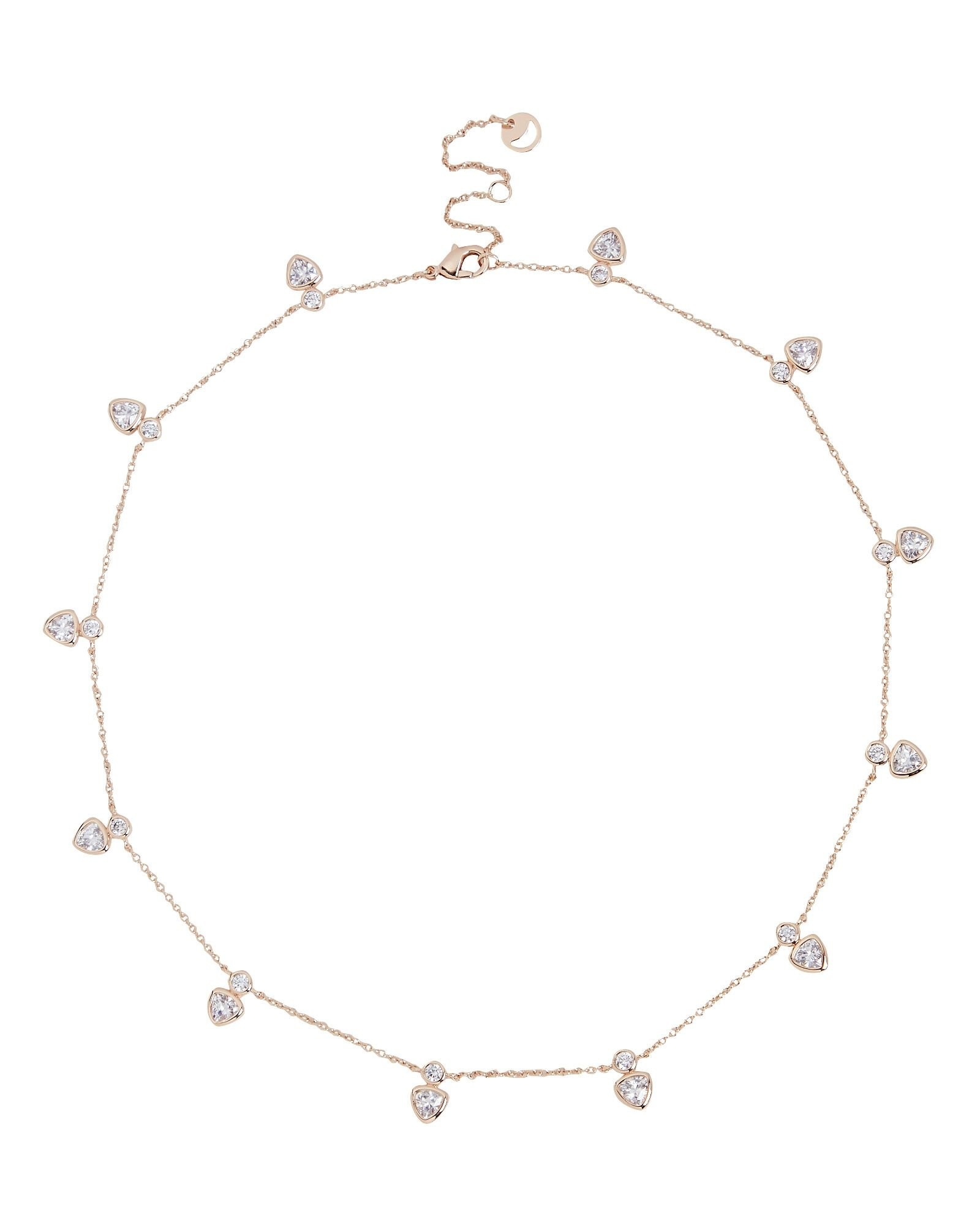 Candice Triangle Crystal Fringe Necklace | INTERMIX