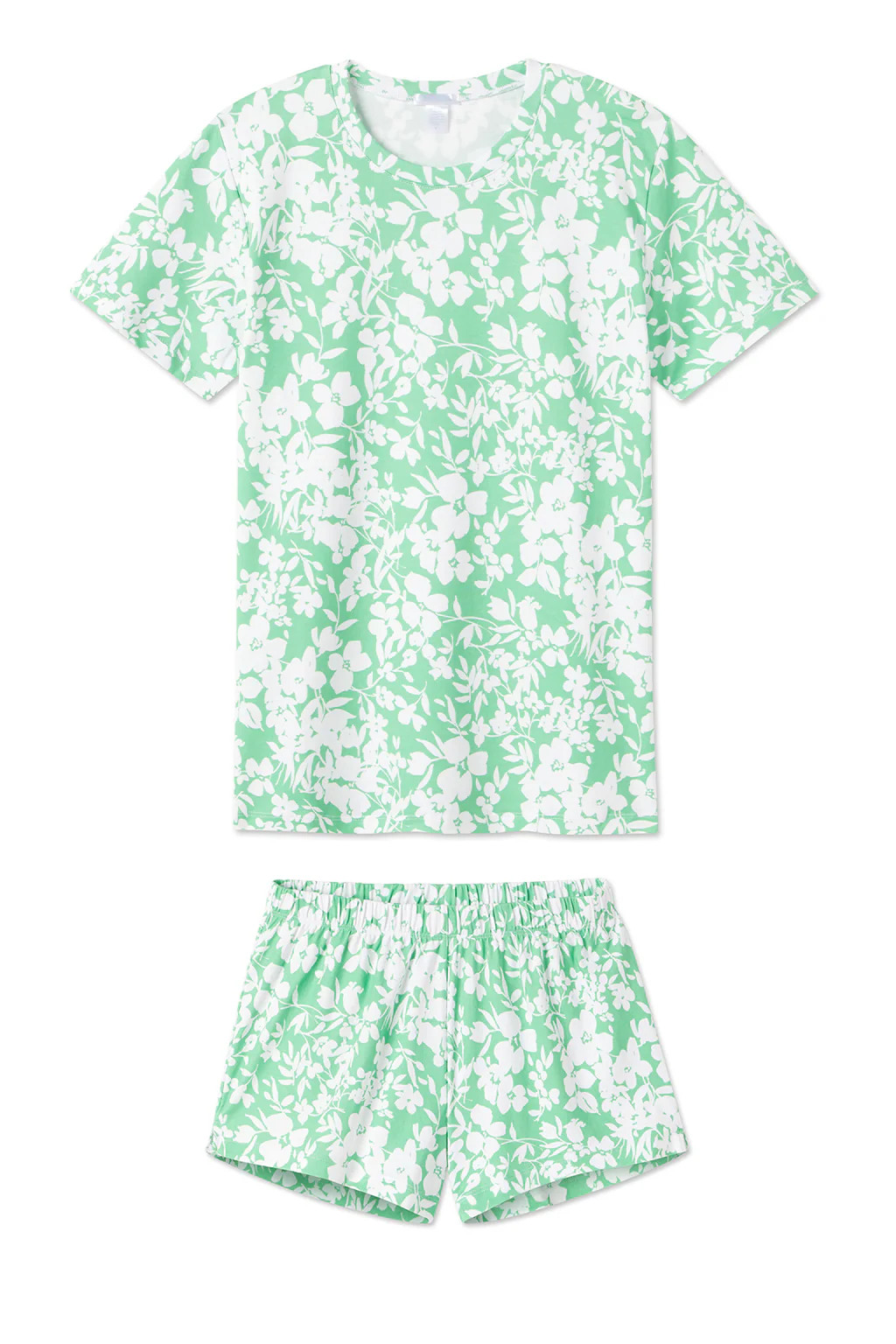 Pima Weekend Shorts Set in Grass Floral | Lake Pajamas