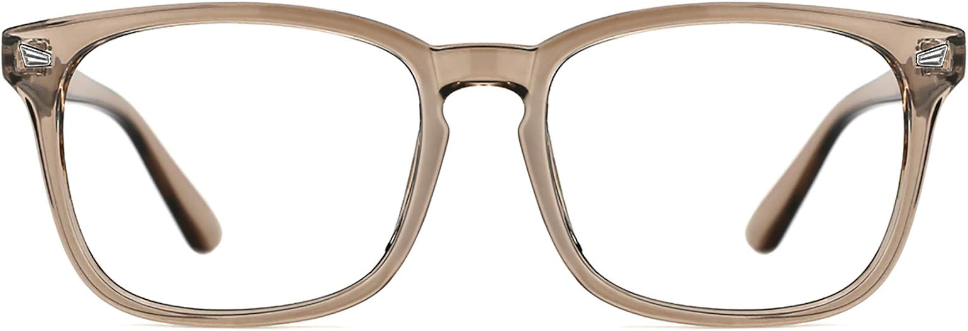 TIJN Unisex Stylish Square Non-Prescription Eyeglasses Glasses Clear Lens Women Men Eyewear | Amazon (US)