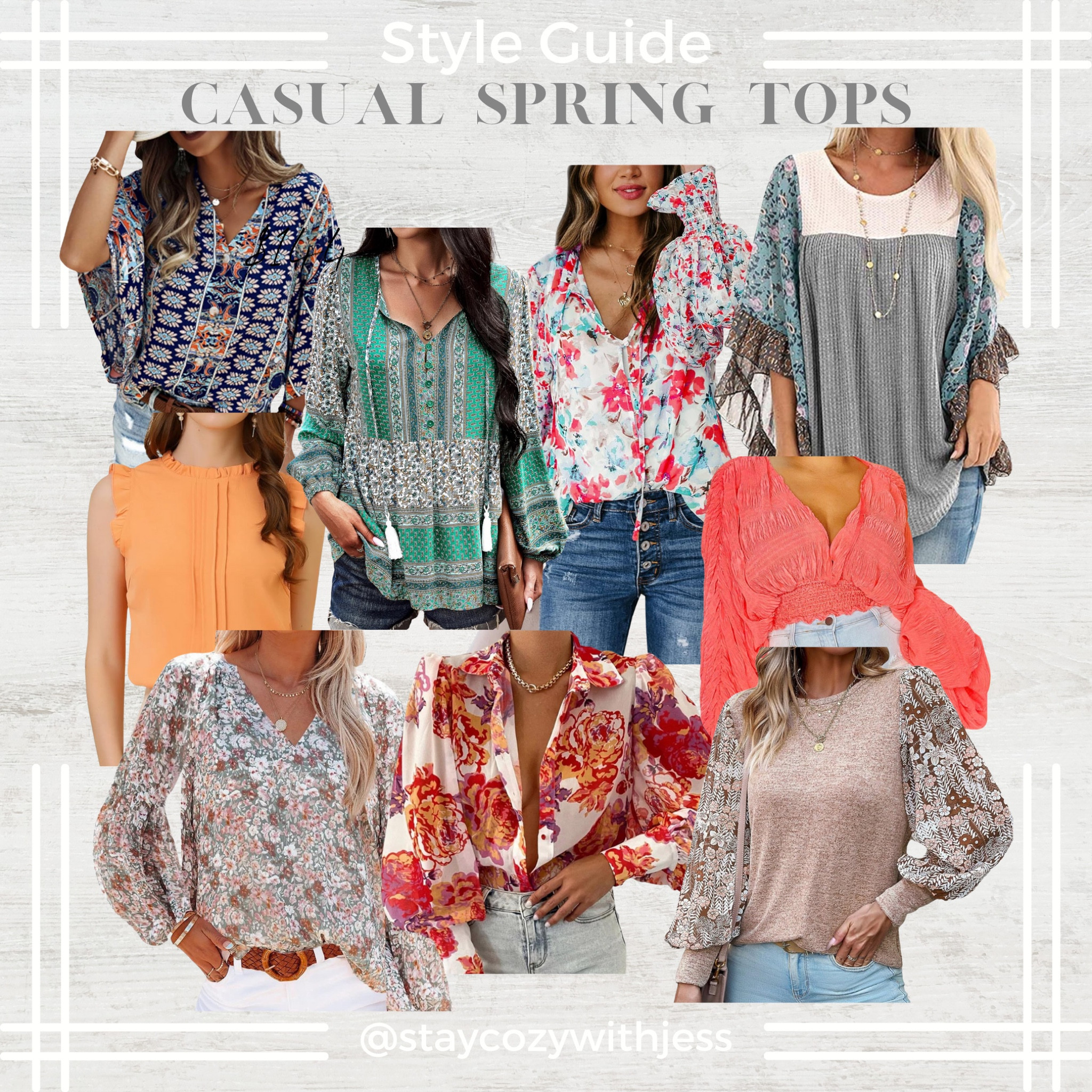 Shop these spring tops from Amazon below and complete your casual outfit goals ✨ 

More styles and color available, too 💋

Stay cozy,
- Jess ❤️

P.s. thank you for stopping by 🫶🏼 Follow me for daily midsize fashion finds. 🛍️

#LTKfindsunder50 #LTKworkwear #LTKstyletip