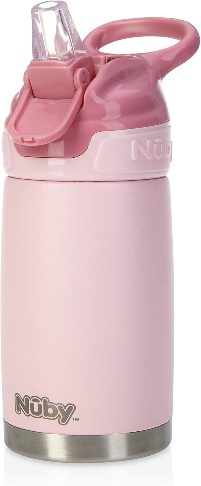 Nuby Thirsty Kids No Spill Flip-It Reflex Stainless Steel Travel Cup or Water Bottle - 10 Oz - 18... | Amazon (US)
