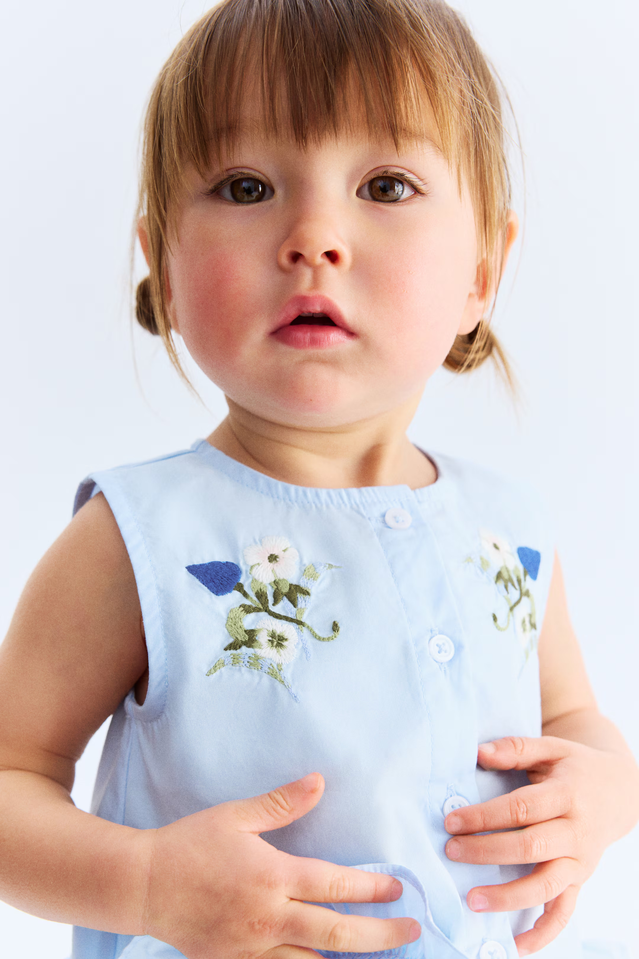 2-Piece Embroidery-Detail Poplin Set | H&M (US + CA)