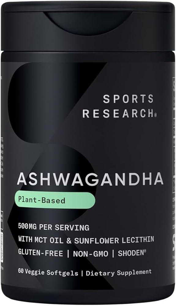 Sports Research® Ashwagandha Softgels with Coconut MCT Oil - Natural Adaptogen made with Shoden... | Amazon (US)